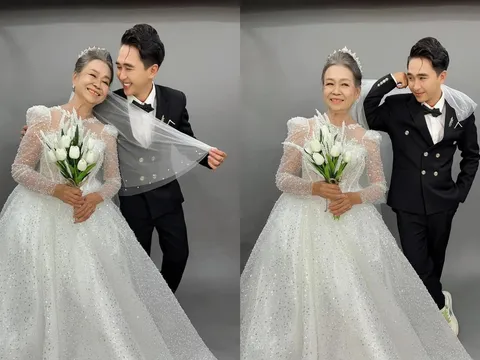 Câu chuyện sau tấm ảnh: Cháu trai giúp bà nội có cơ hội một lần mặc váy cưới